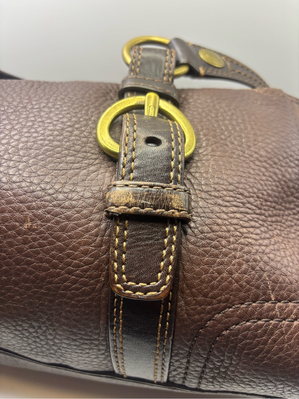 Coach Chelsea Pebbled Brown Leather Shoulder Bag  Y2K 2007 - Picture 4 of 16